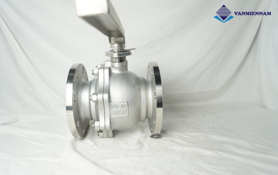 Van bi inox mặt bích tay gạt Wonil DN100