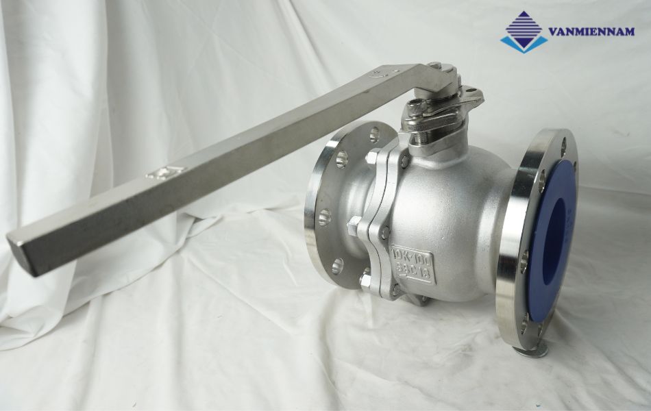 Van bi inox mặt bích tay gạt Wonil DN100