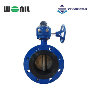 Van bướm 2 mặt bích tay quay gang Wonil DN125