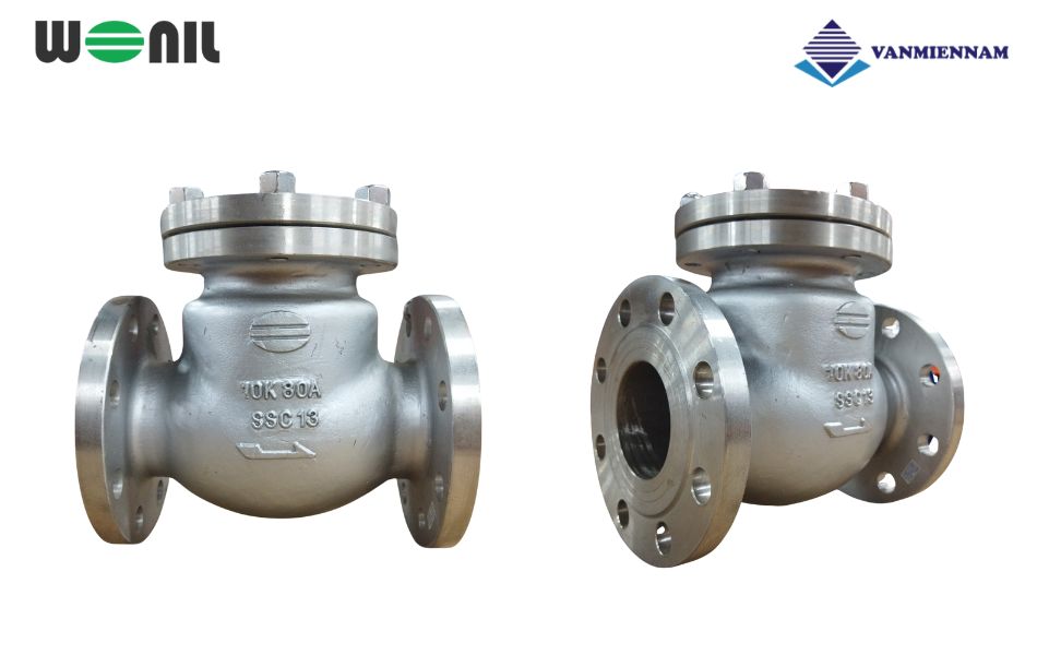 Đánh giá chi tiết về van 1 chiều lá lật inox mặt bích Wonil DN80