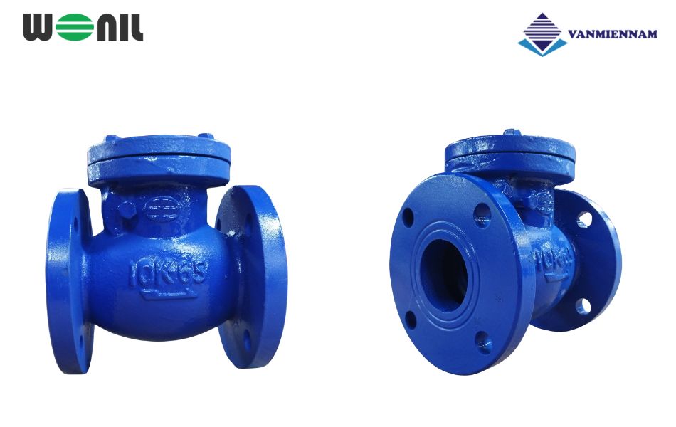 Mô tả van 1 chiều lá lật gang mặt bích Wonil DN65