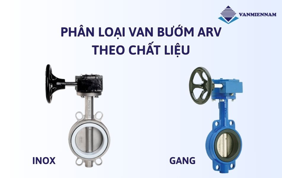 Phân loại van bướm ARV theo chất liệu