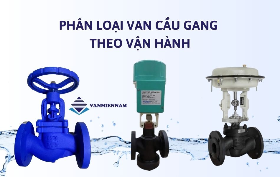 Phân loại van cầu gang theo vận hành