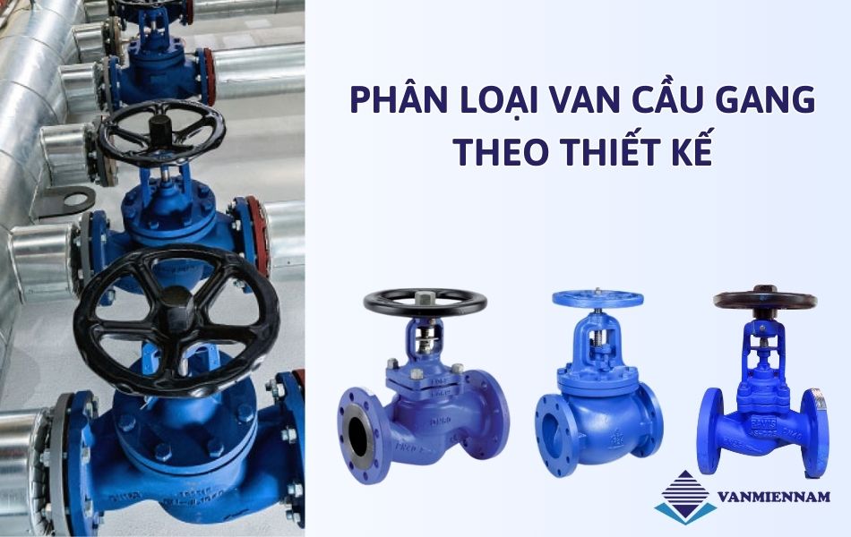 Phân loại van cầu gang theo thiết kế