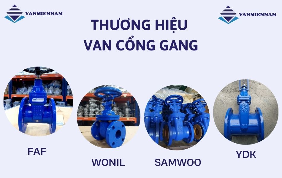 Thương hiệu van cổng gang 