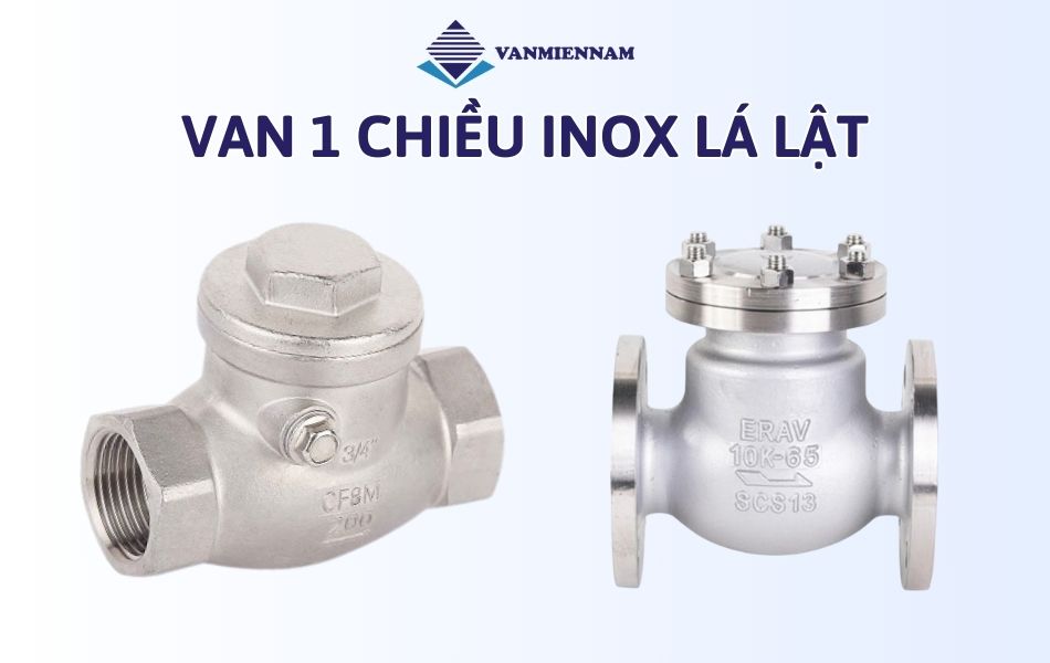 Van 1 chiều inox lá lật