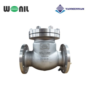 Van 1 chiều lá lật inox mặt bích Wonil DN100
