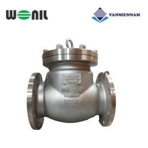 Van 1 chiều lá lật inox mặt bích Wonil DN150