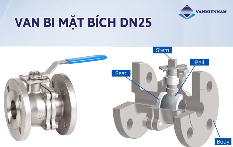 Van bi mặt bích DN25