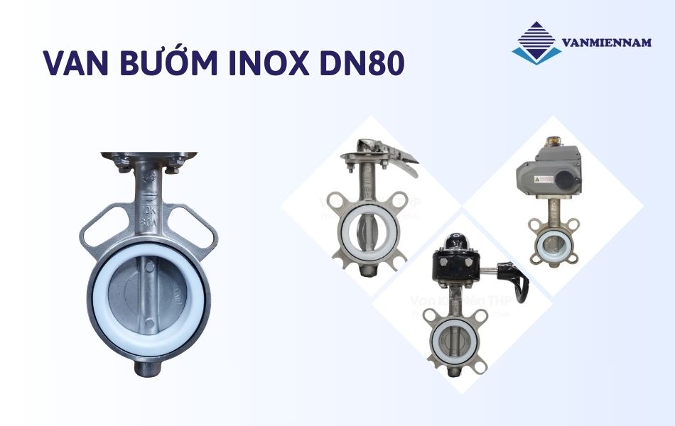 Van bướm inox DN80