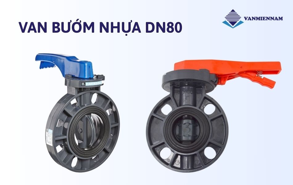 Van bướm nhựa DN80 