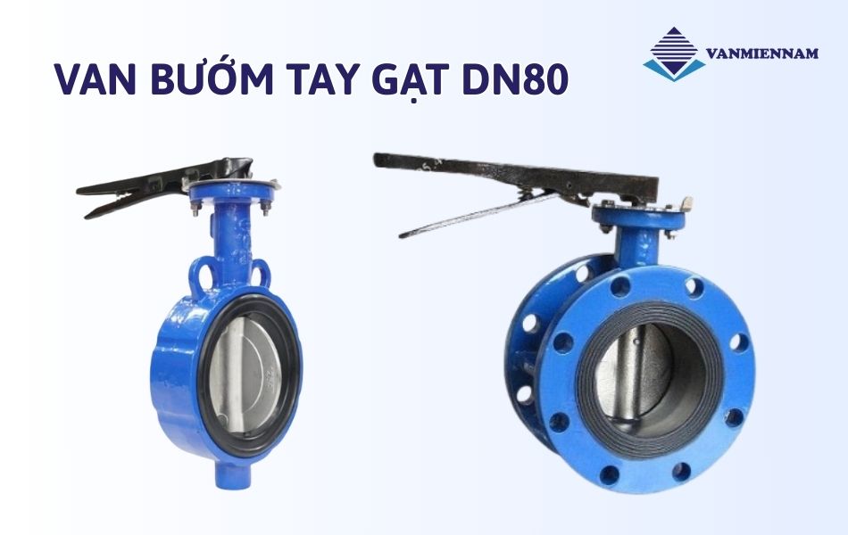 Van bướm tay gạt DN80