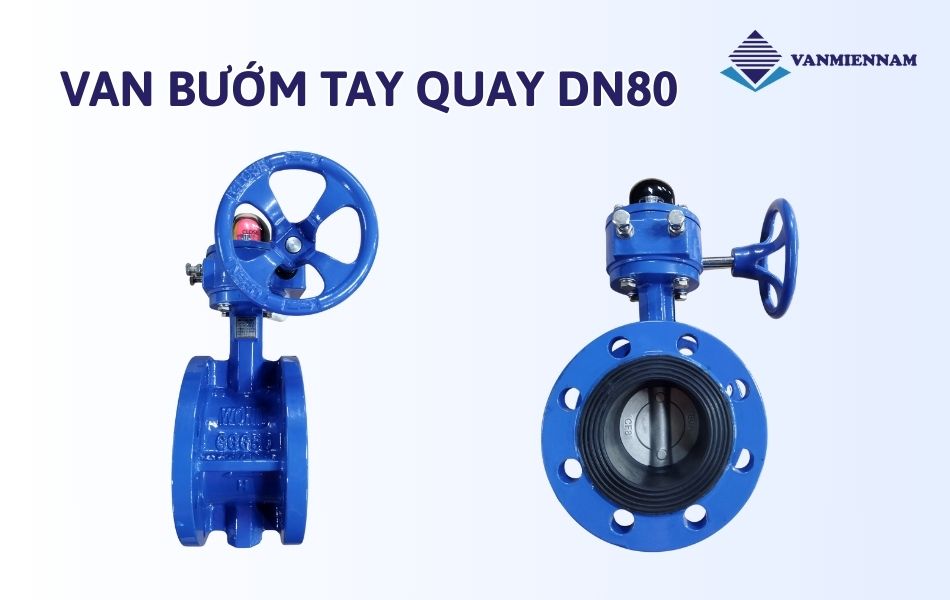 Van bướm tay quay DN80