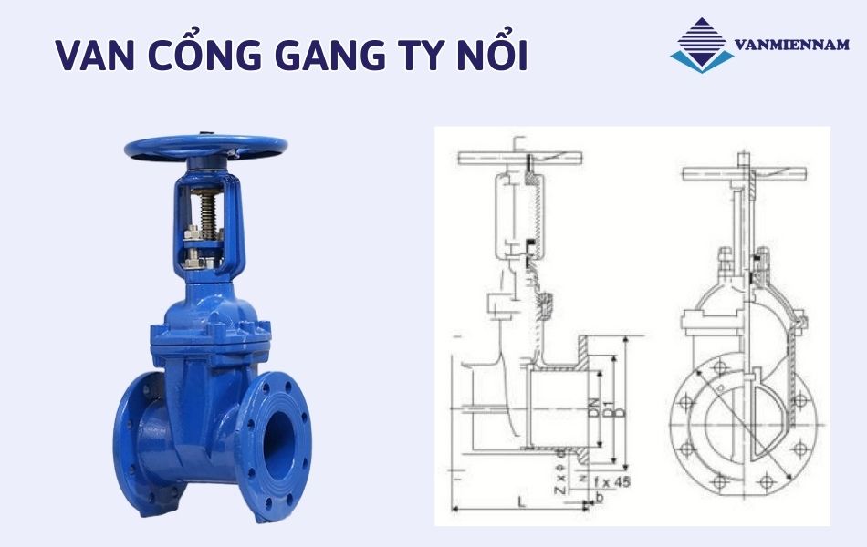 Van cổng gang ty nổi