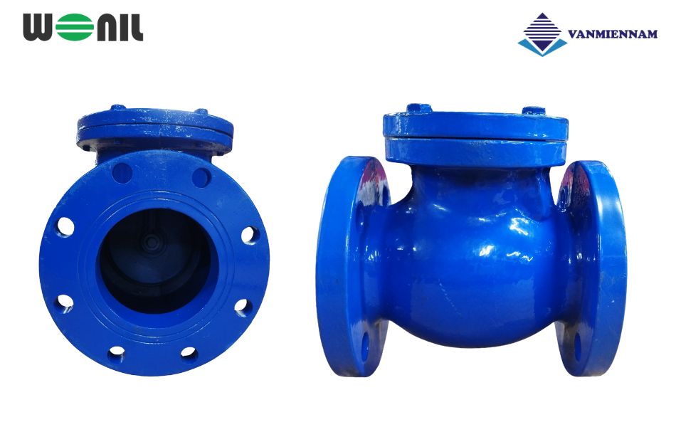 Chi tiết về van 1 chiều lá lật gang mặt bích Wonil DN125