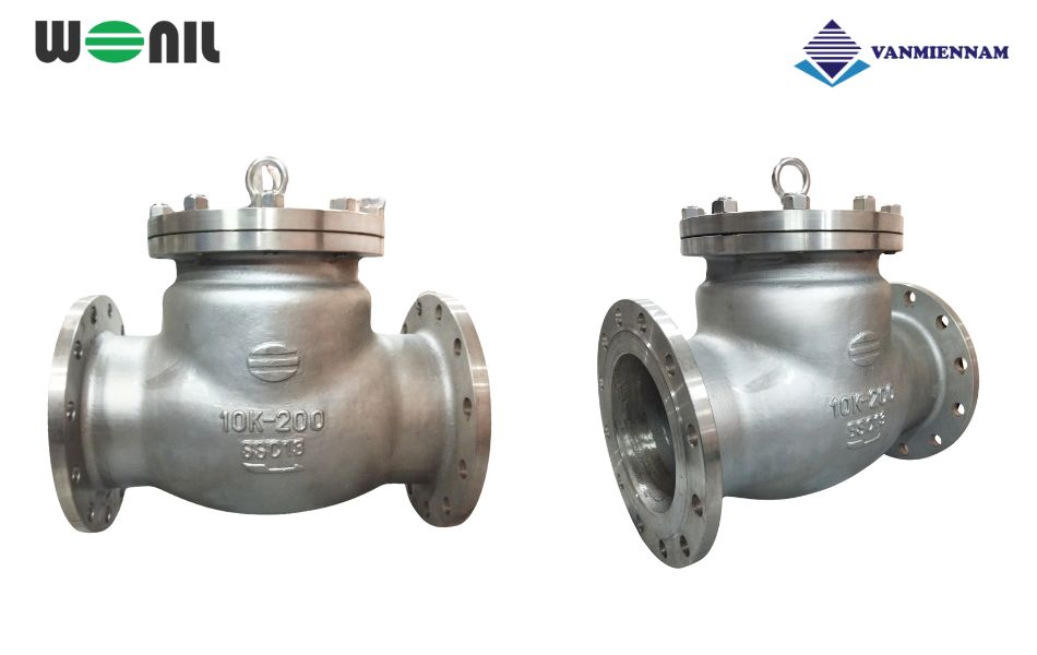 Khám phá van 1 chiều lá lật inox mặt bích Wonil DN200