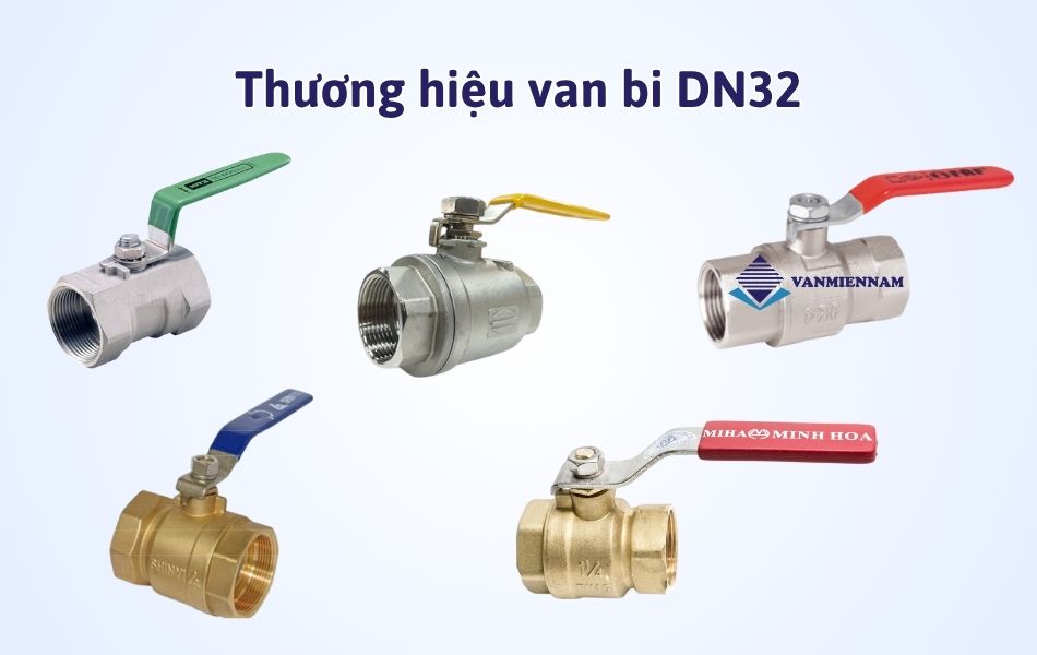 Phân loại van bi DN32 theo thương hiệu 