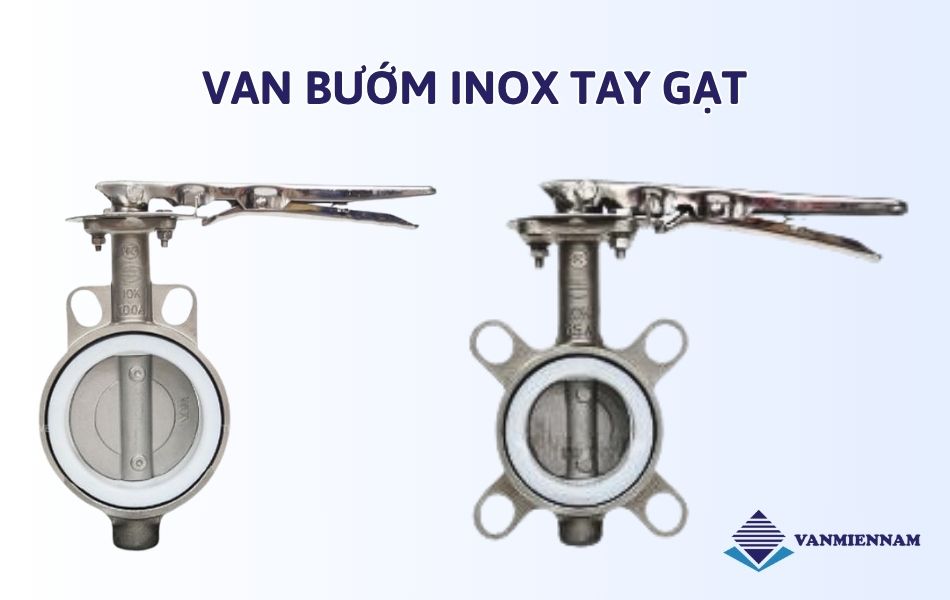 Van bướm inox tay gạt
