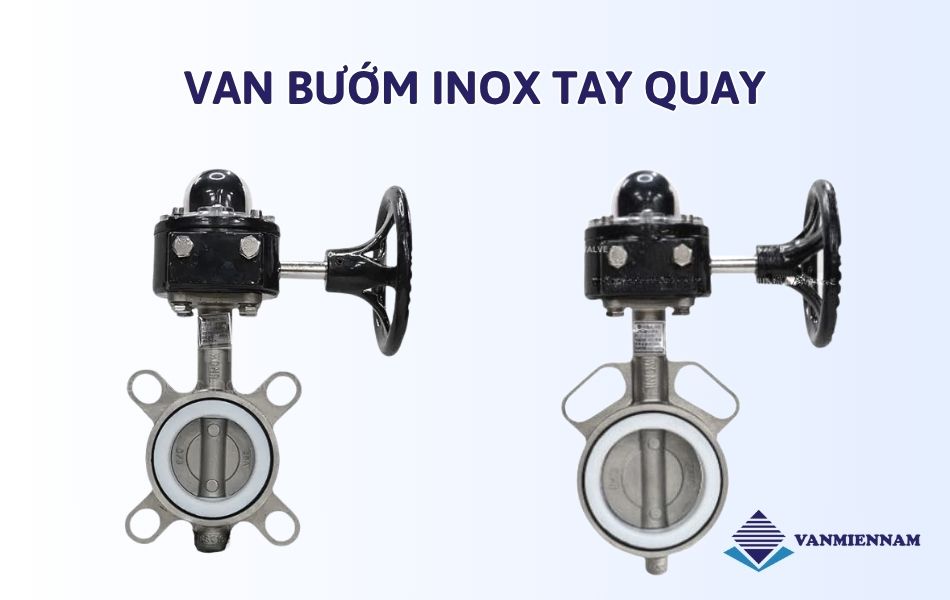 Van bướm inox tay quay