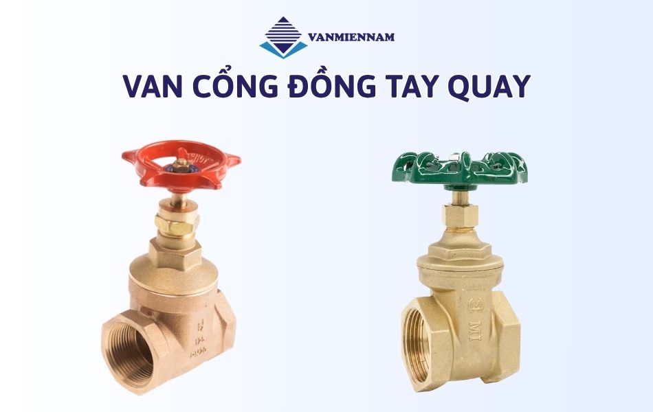 Van cổng đồng tay quay