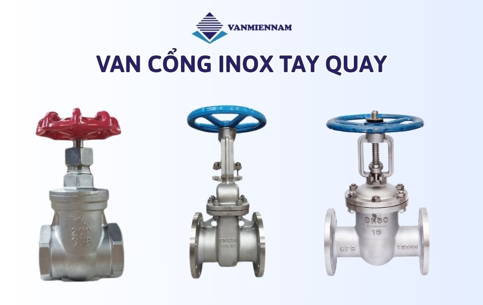 Van cổng inox tay quay