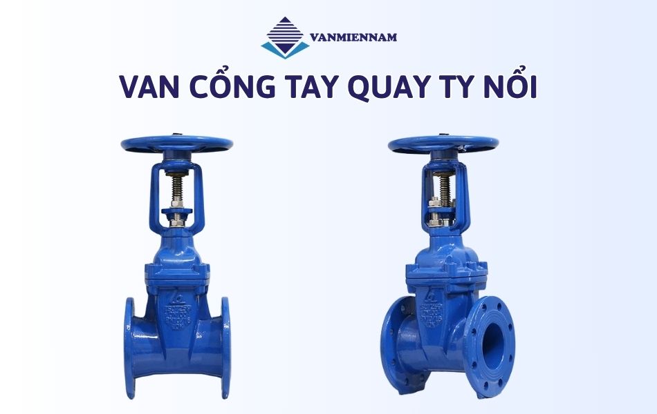 Van cổng tay quay ty nổi
