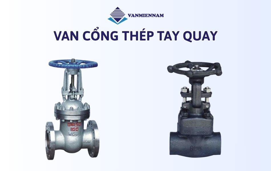 Van cổng thép tay quay 