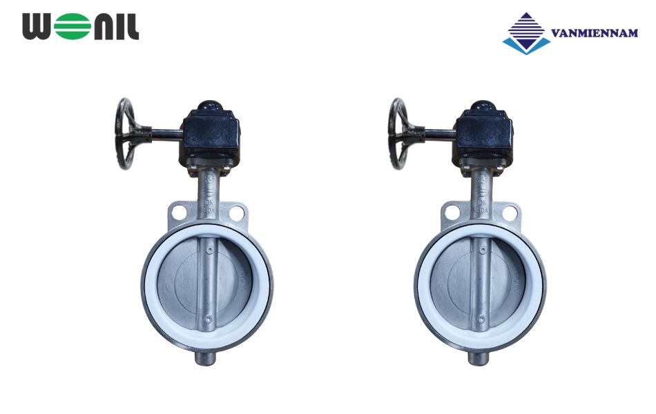 Chi tiết về van bướm inox tay quay Wonil DN150