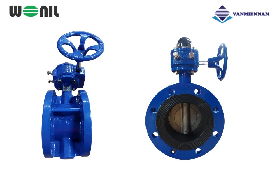 Đôi nét về van bướm 2 mặt bích tay quay gang Wonil DN350