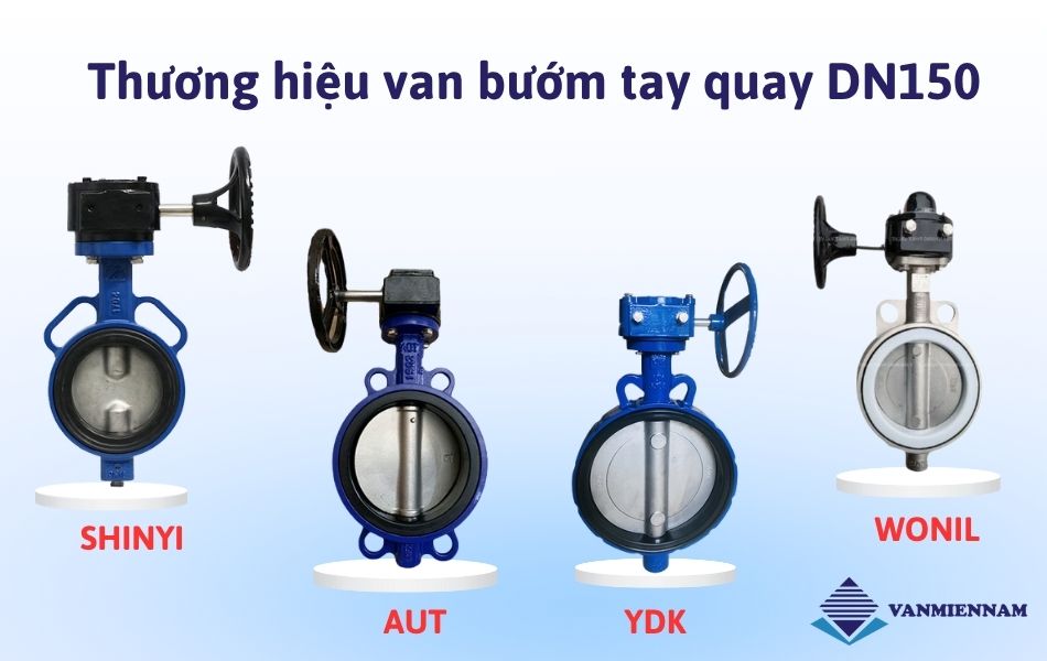 Phân loại van bướm tay quay DN150 theo thương hiệu