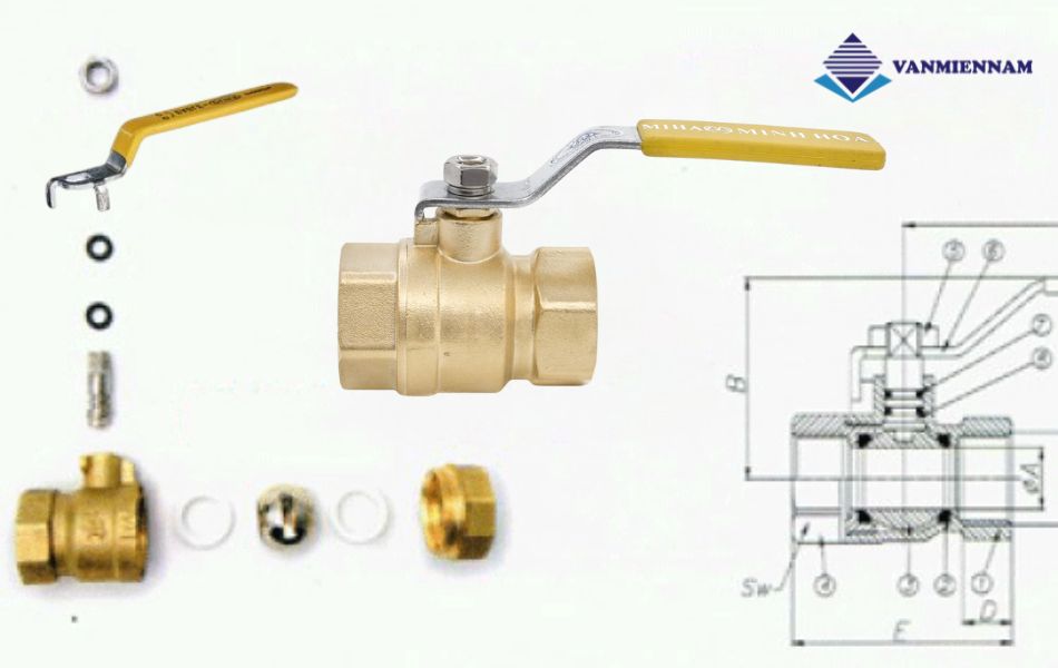 Van bi đồng tay gạt Miha DN50