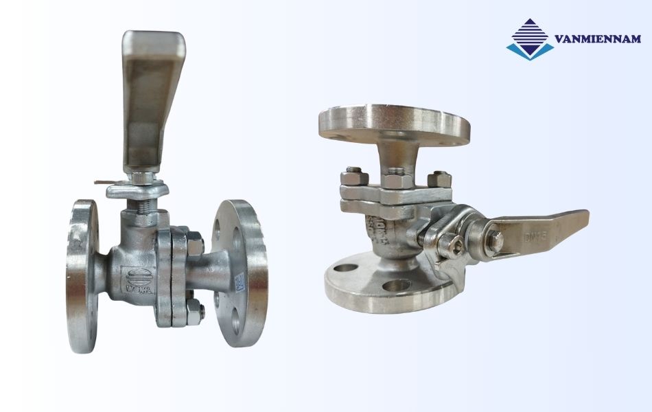 Van bi tay gạt mặt bích DN15