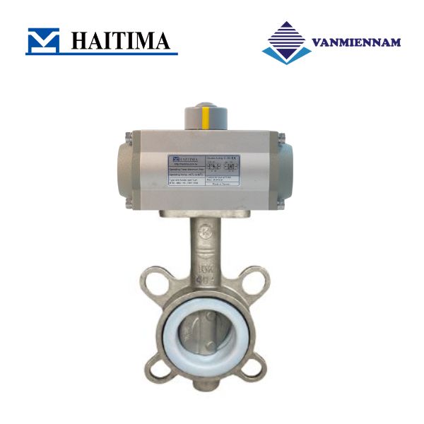 Van bướm inox điều khiển khí nén Haitima DN40
