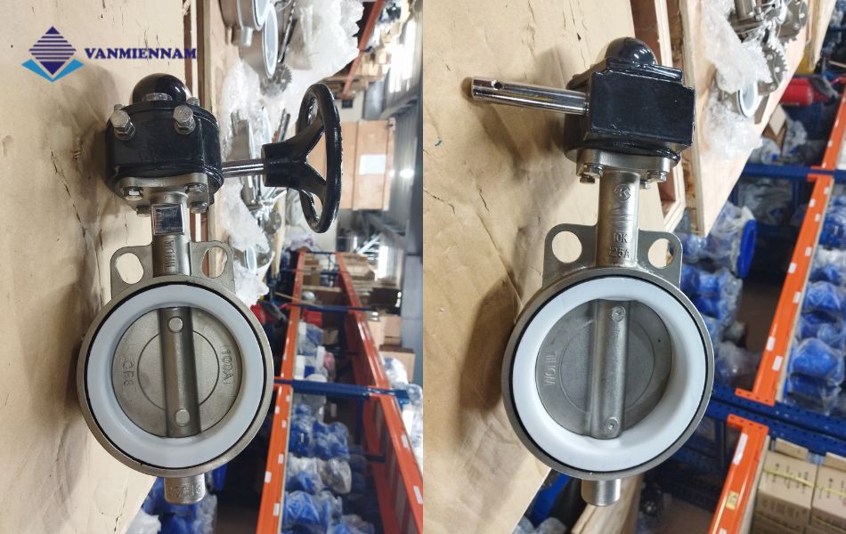 Van bướm inox tay quay Wonil