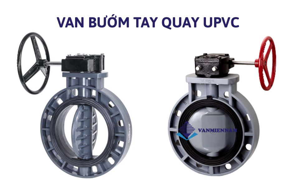 Van bướm tay quay UPVC