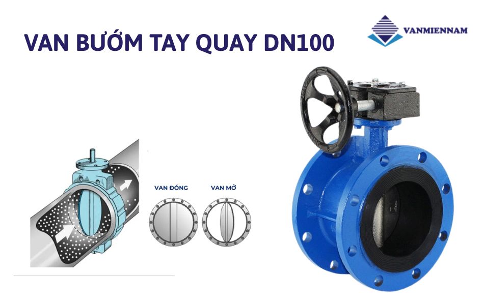 van bướm tay quay dn100