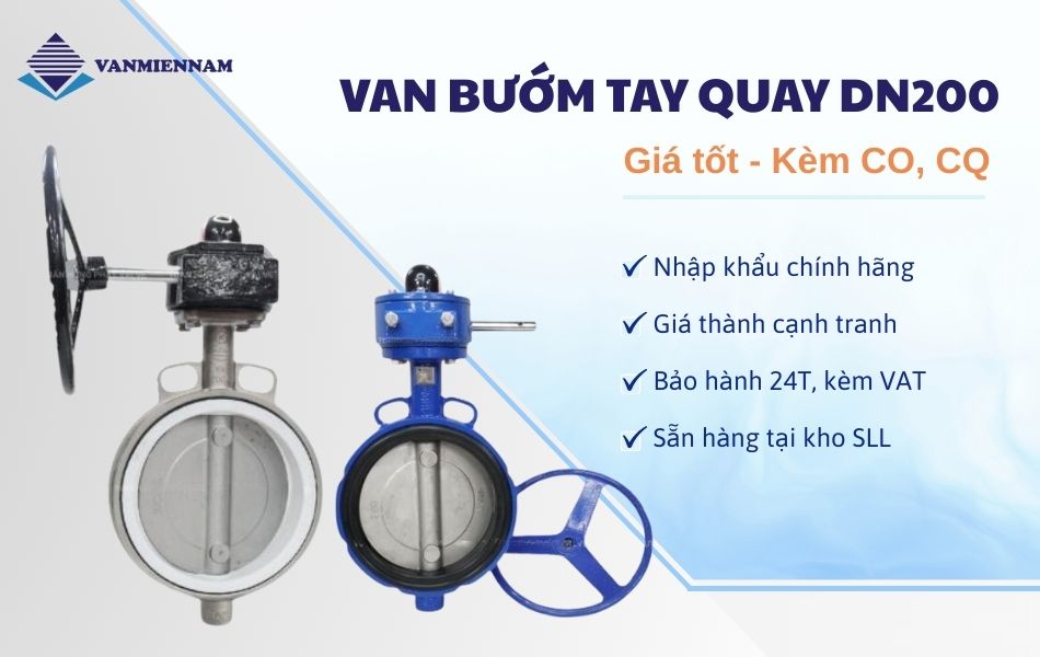 van bướm tay quay dn200