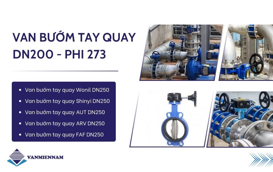 van bướm tay quay dn250