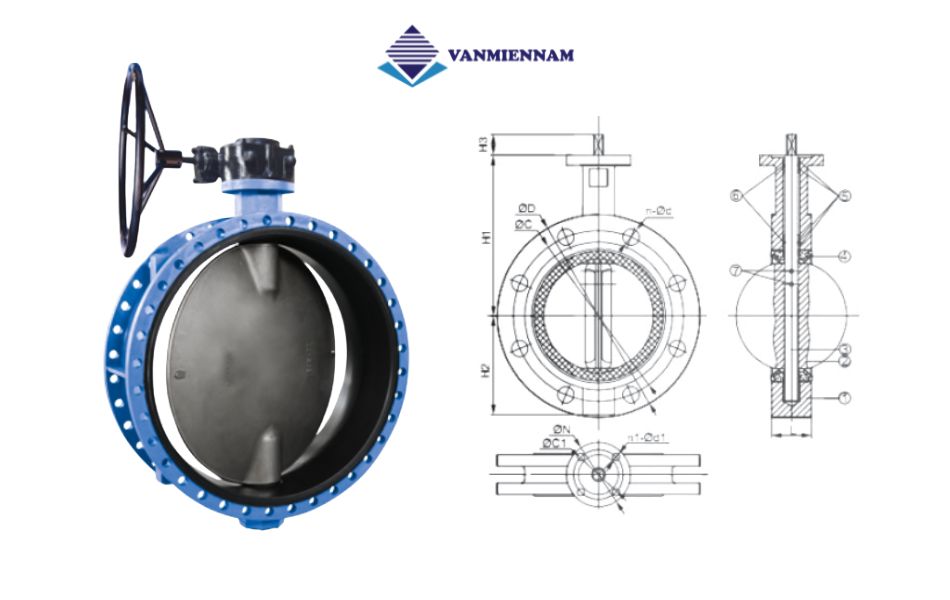 Van bướm tay quay FAF DN200