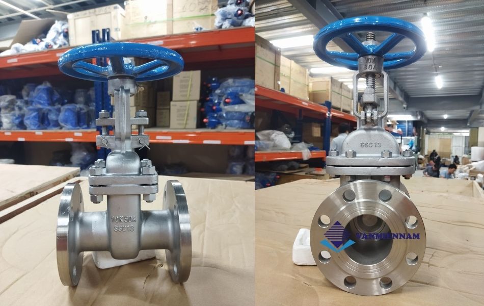 Van cổng ty nổi inox mặt bích Wonil