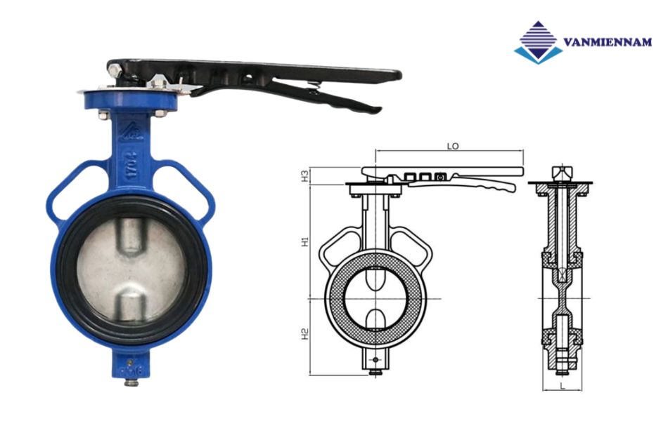 Cấu tạo và cơ chế vận hành van bướm tay gạt Shinyi