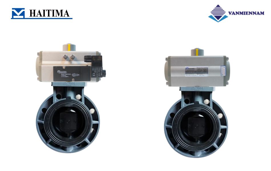 Chi tiết van bướm nhựa điều khiển khí nén Haitima DN80