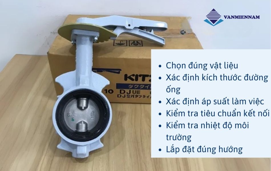 Hướng dẫn lựa chọn van bướm tay gạt Kitz