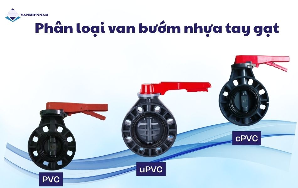 Phân loại van bướm nhựa tay gạt