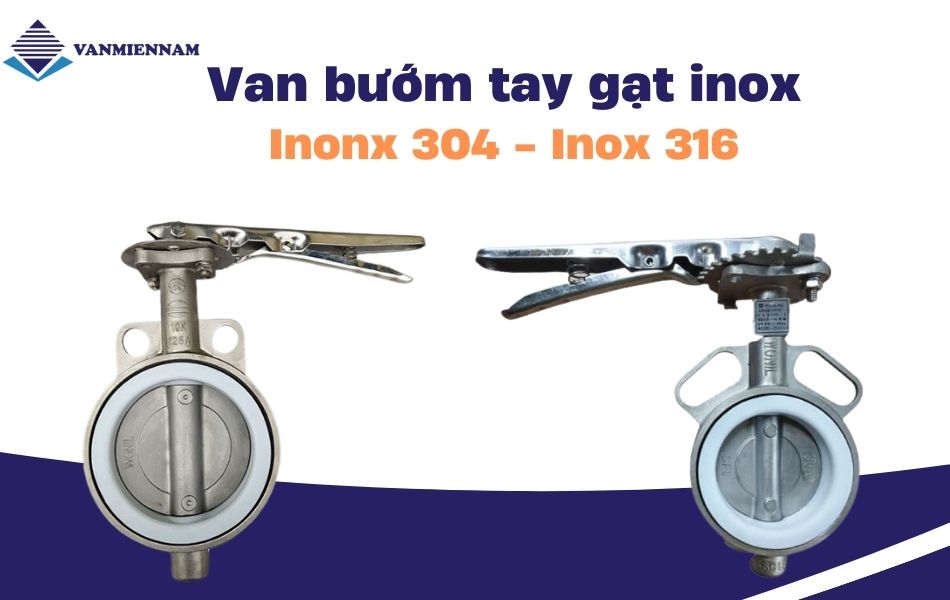 Các mẫu van bướm tay gạt inox