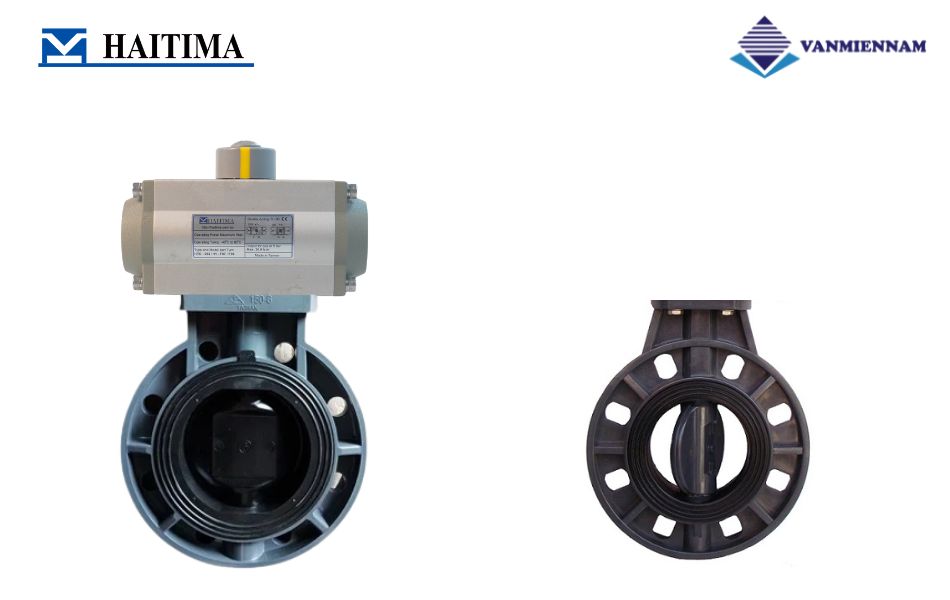 Tham khảo van bướm nhựa điều khiển khí nén Haitima DN65