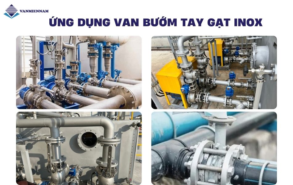 Khám phá những hệ thống sử dụng van bướm tay gạt inox 