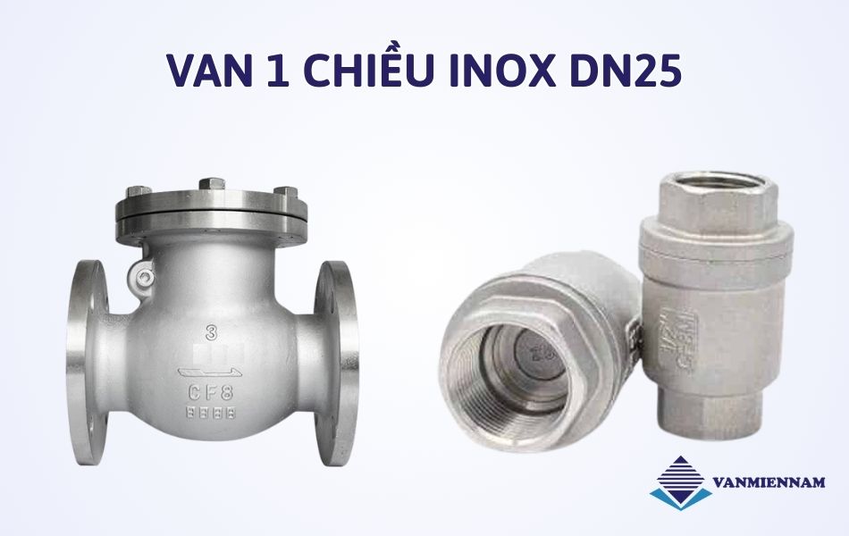 Van 1 chiều inox DN25