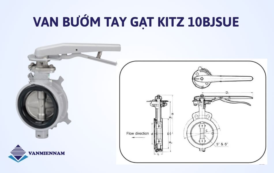 Van bướm tay gạt Kitz 10BJSUE