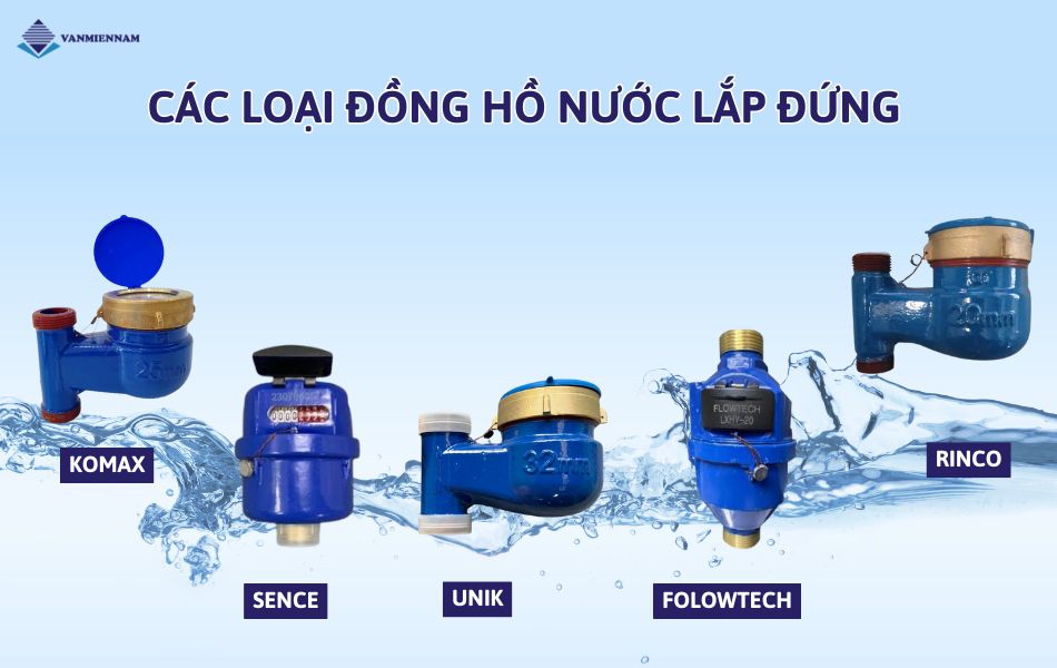 Các loại đồng hồ nước lắp đứng